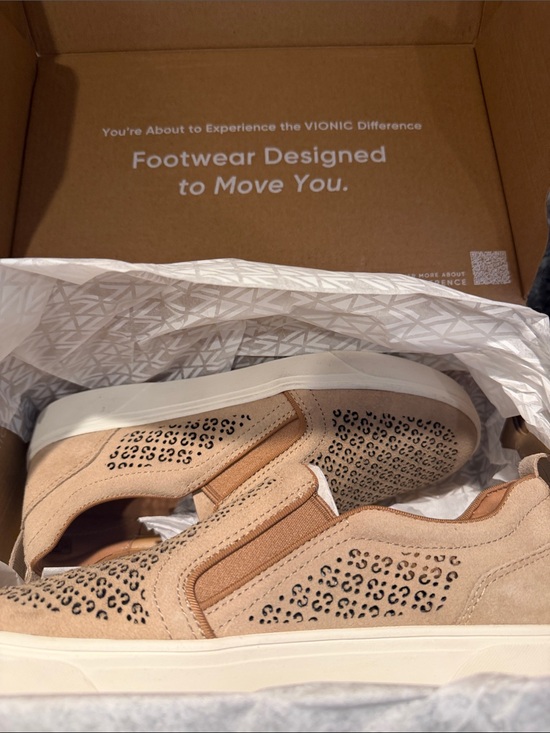 Vionic Shoes - Vionic Kimmie Perforated Suede Slip-on Sneaker - NIB.  Women’s size 8 (wheat)